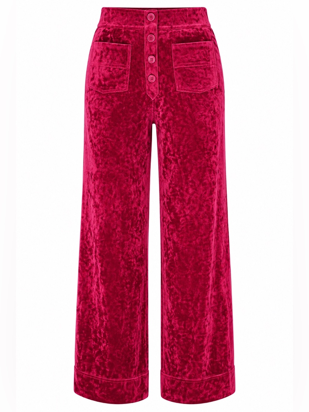Halara Crushed Velvet Wide Leg Pants Lipstick Red Medium